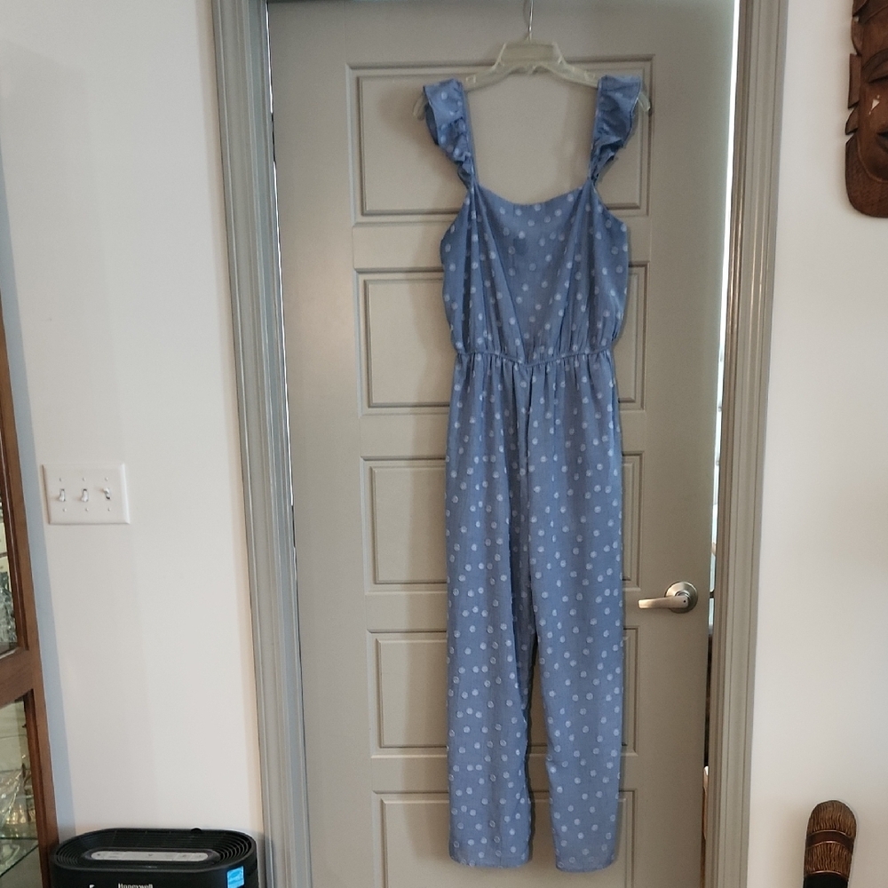 Blue Polka Dot Jumpsuit
